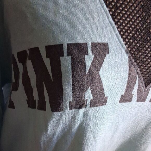 PINK VS Blue PINK NATION Mesh Sweatshirt Size Medium - Picture 3 of 7